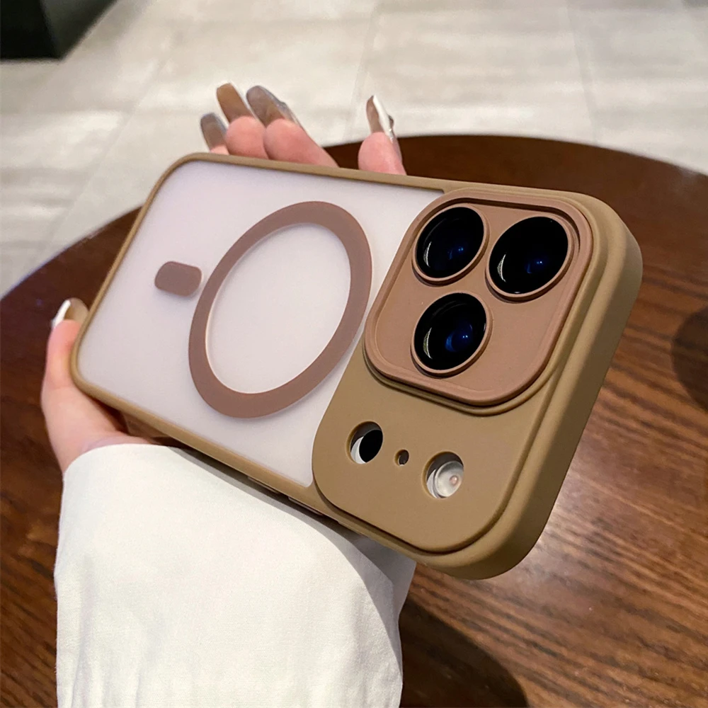 Matte Frosted Magnetic Case with Lens Protection