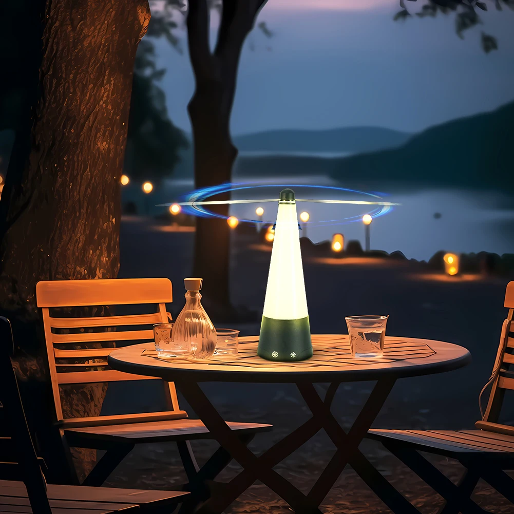 Portable Mosquito Repellent Fan with LED Light for Outdoor Use