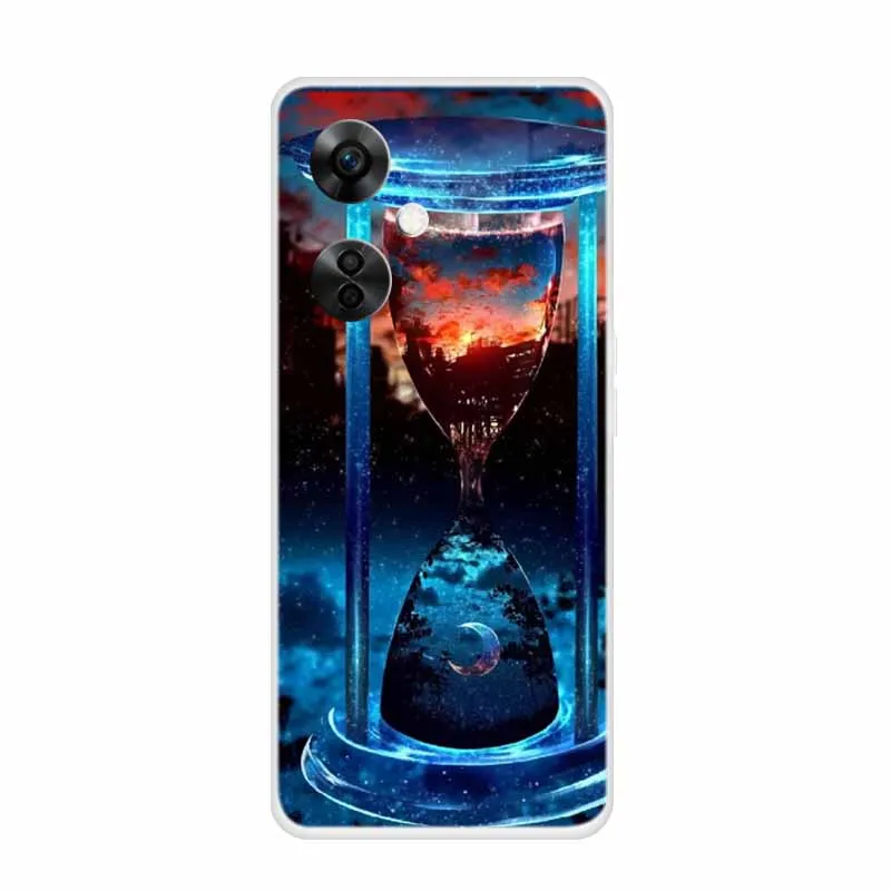 Clear Wolf Design Soft TPU Silicone Phone Cover - Transparent Etui for OnePlus Nord CE 3 Lite