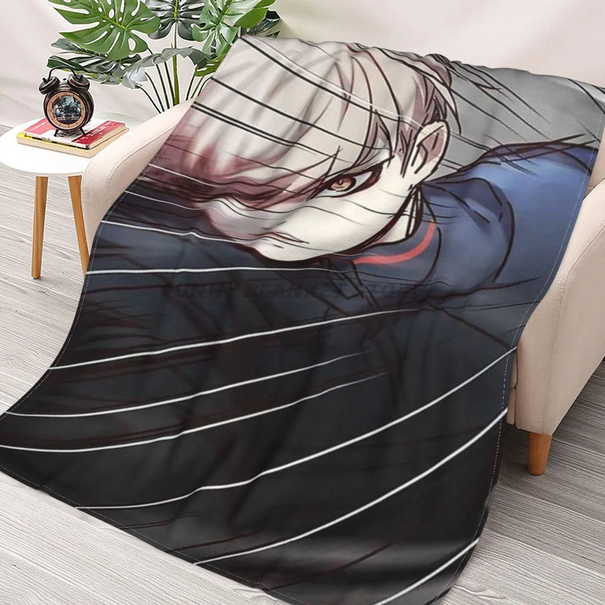 

Eleceed - Jiwoo Throws Blankets Collage Flannel Ultra-Soft Warm picnic blanket bedspread on the bed