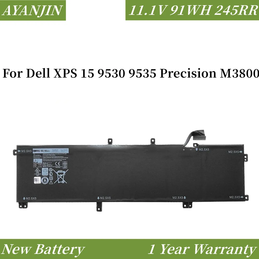 

11.1V 91WH 245RR Laptop Battery for Dell XPS 15 9530 9535 Precision M3800 TOTRM H76MV 7D1WJ