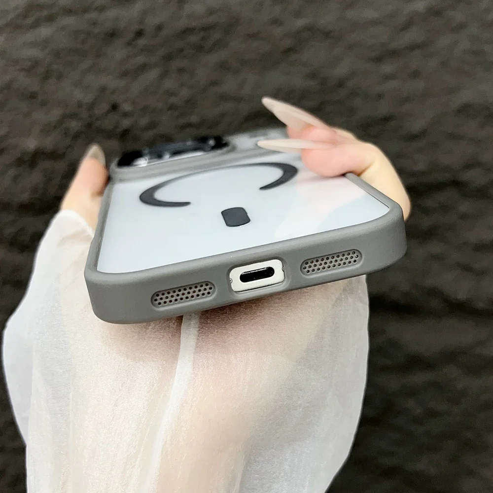Magnetic Phone Case With Stand And Lens Protection For Iphone_voghion.com