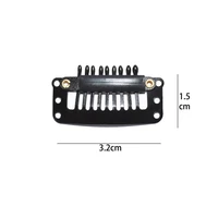 Pinces à 9 Dents pour Extensions de Cheveux, Peigne à Pression, Petit Accessoire pour Perruque, Beige, Marron, Noir, 24 Pièces 2