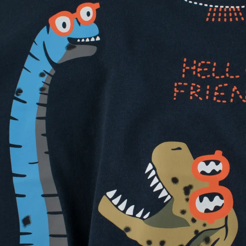 Dropshipping 2025 Summer New Children's Clothing Cartoon Dinosaur T-Shirts for Boys Tops Short Sleeve O-Neck Cotton Kids Clothes 5