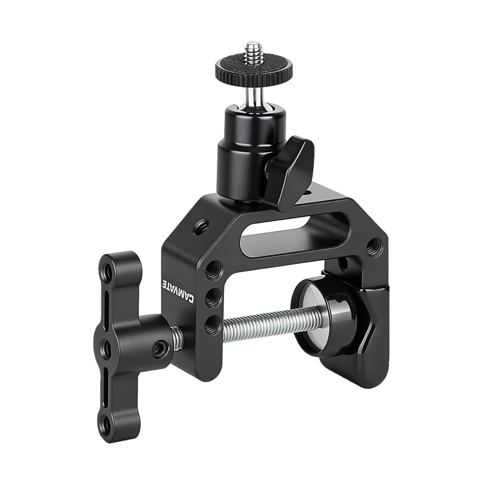 C-Clamp With 360° Swivel Ball Head Support Holder & 1/4"-20 Threaded For Monitor