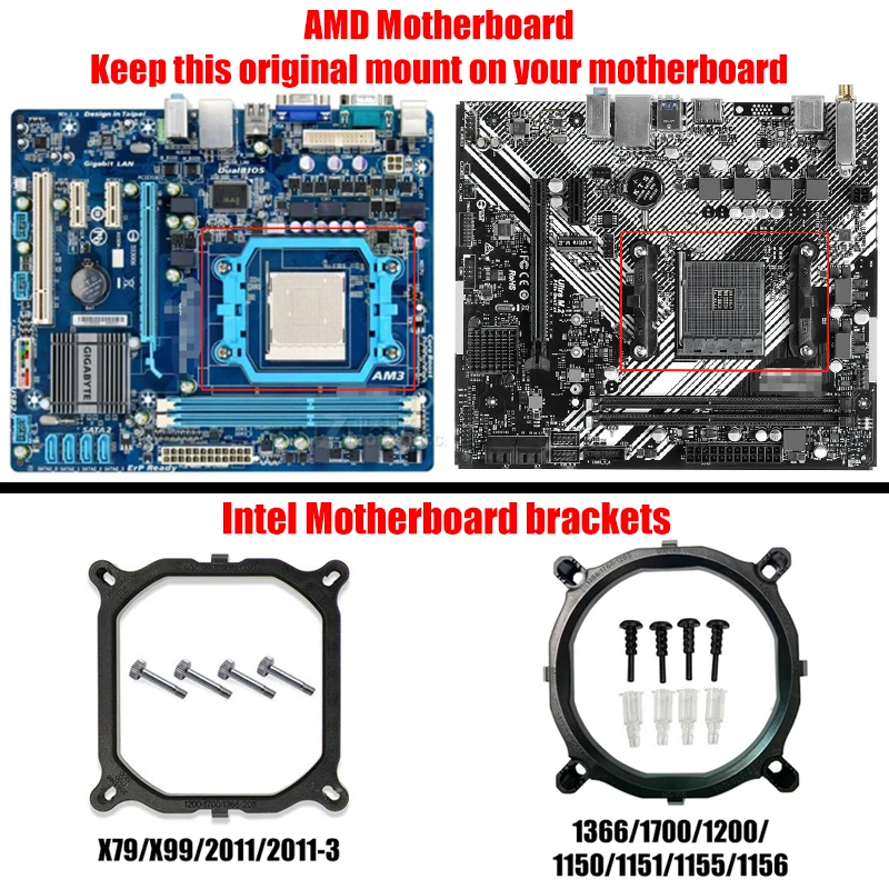 Cpu Air Cooler X79 X99 3pin Pwm 4pin Silencioso Processador Ventilador de Refrigeração para Intel Lga 1151 1155 1200 1700 2011 Amd Am3 Am4 pc Radiador - Imagem 5