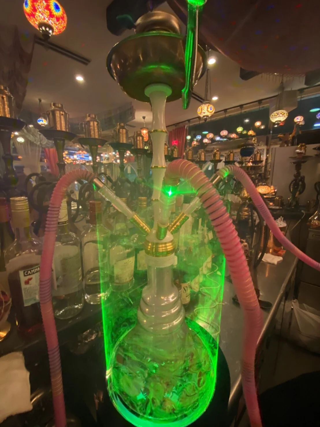 led green Laser Light Base LED base hookah shisha laser light night