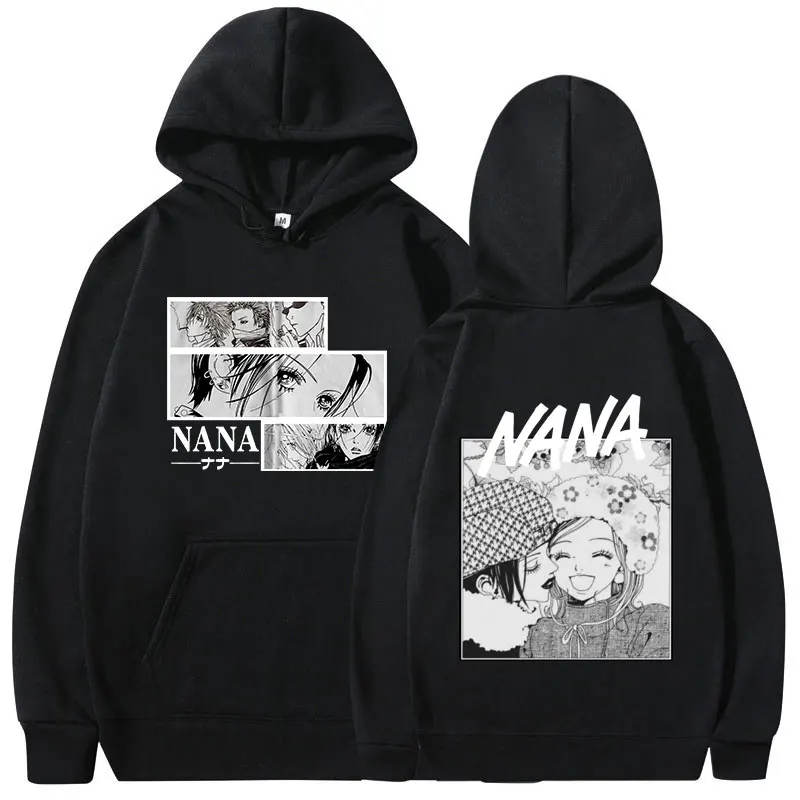 

Anime Nana Osaki Black Stones Hoodies Men's Fashion Casual Long Sleeve Pullovers Harajuku Oversized Sweatshirts Streetwear Y2k