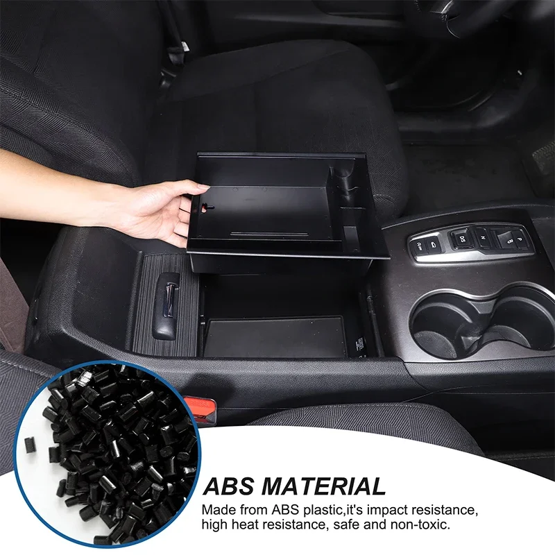 

For Honda Pilot 2015-2022 ABS Car Armrest Box Storage Box Mobile Phone Tray Key Box Interior Storage Accessories