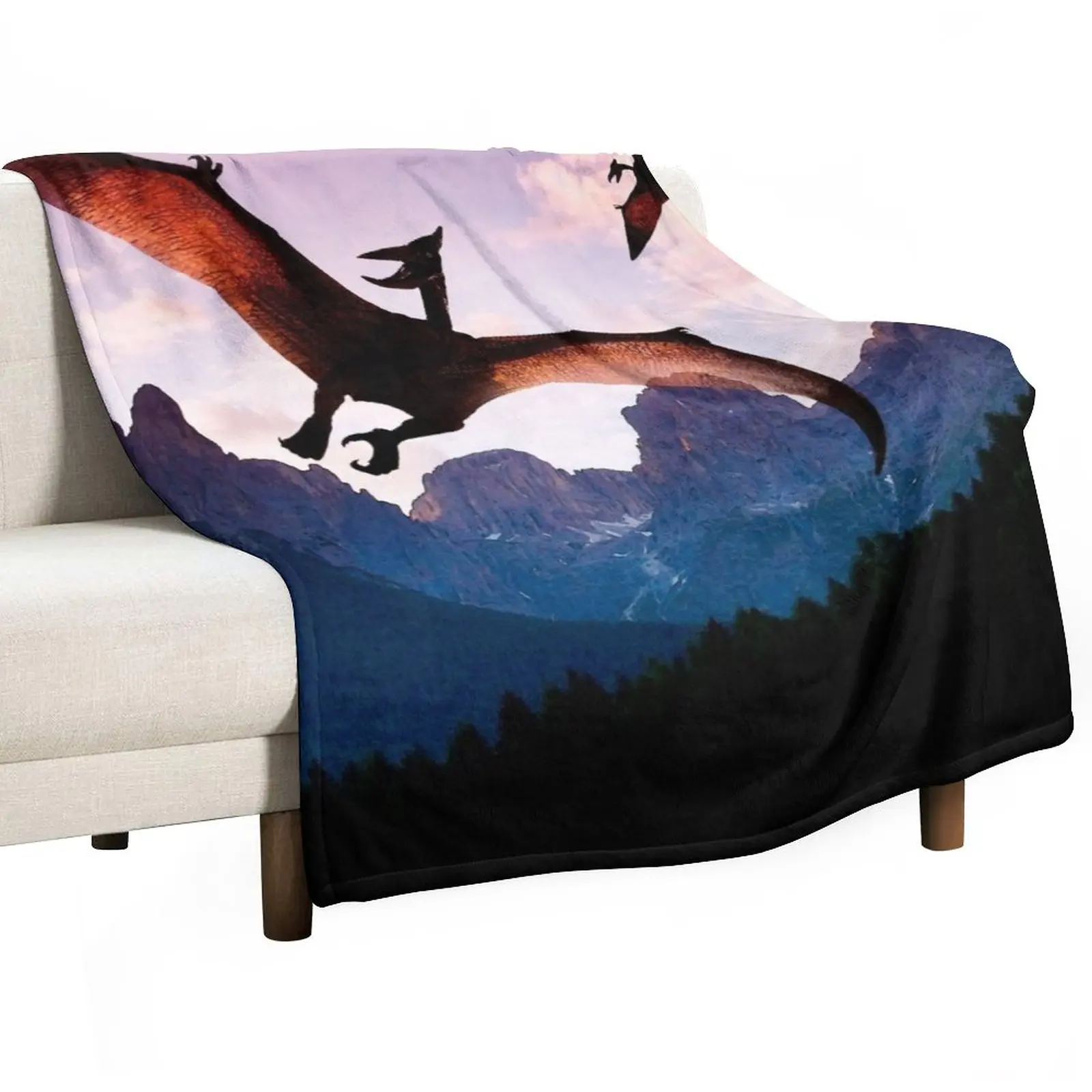 

Pterodactyl Dawn Throw Blanket For Sofa Softest Blanket