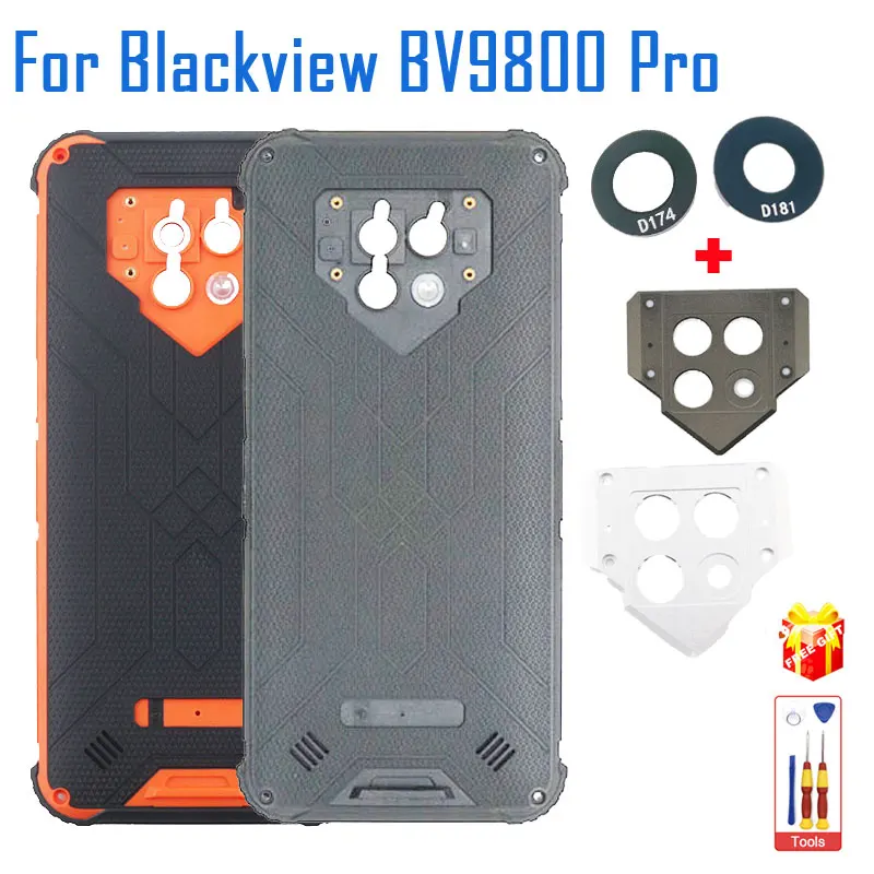 

New Original Battery Cover Back Cover+Camera Lens+Rear Camera Garnish Decorative Repair Accessories For Blackview BV9800 Pro