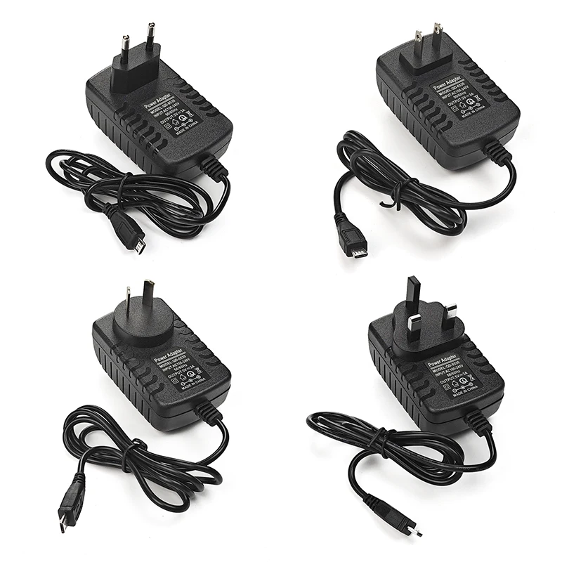 Stejnosměrný 5V 3A mikro USB levý bok lodi energie adaptér střídavého 110V-220V adaptér energie nabíječka pro malina pi 3 modelka B+ 3B 2B plus EU nám británii AU