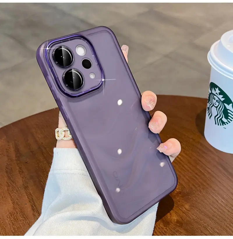 Clear Shockproof TPU Case with Lens Protector and Bumper Edge