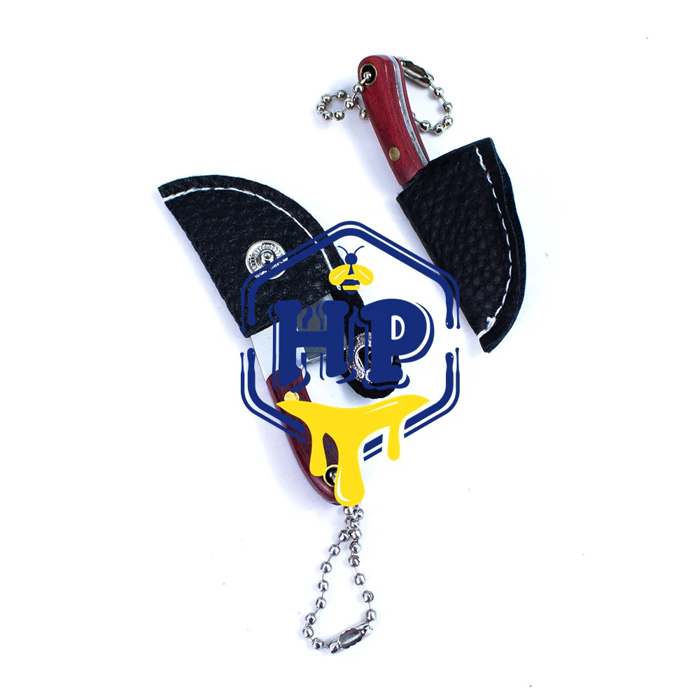 Multifunktionales scharfes Taschenmesser mit Lederscheide und Schlüsselanhänger-Set, Raucherzubehör für Freund, Ehemann, Vater. – Detail 4