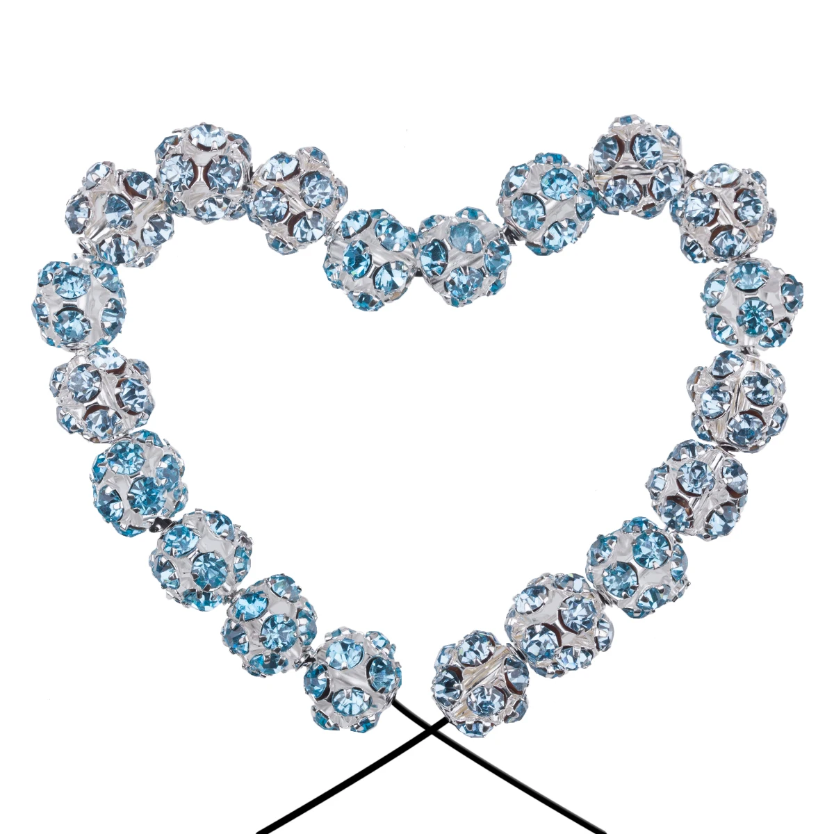 

TUMBEELLUWA 10mm Mixed Color Rhinestone Ball Silver Round Loose Spacer Beads For Jewelry Making Necklace Bracelet Accessories