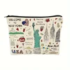 Girls & Women Cute New York Souvenir Zipper Pouch, Travel Cosmetic Bag, Makeup Purse 1