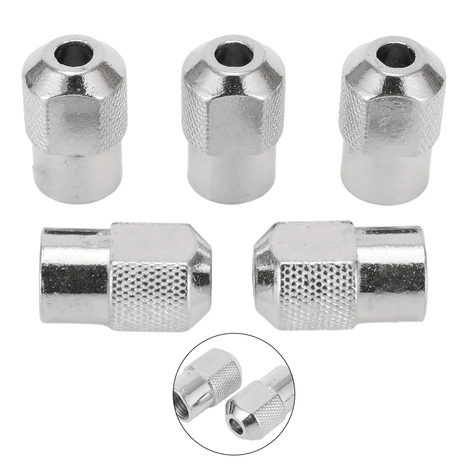 5pcs/set Chuck Nut Kit M8x0.75mm Small Drill Chuck Nut Rotary Tool Accessories Electric Grinder Part Drill Chuck Adapter