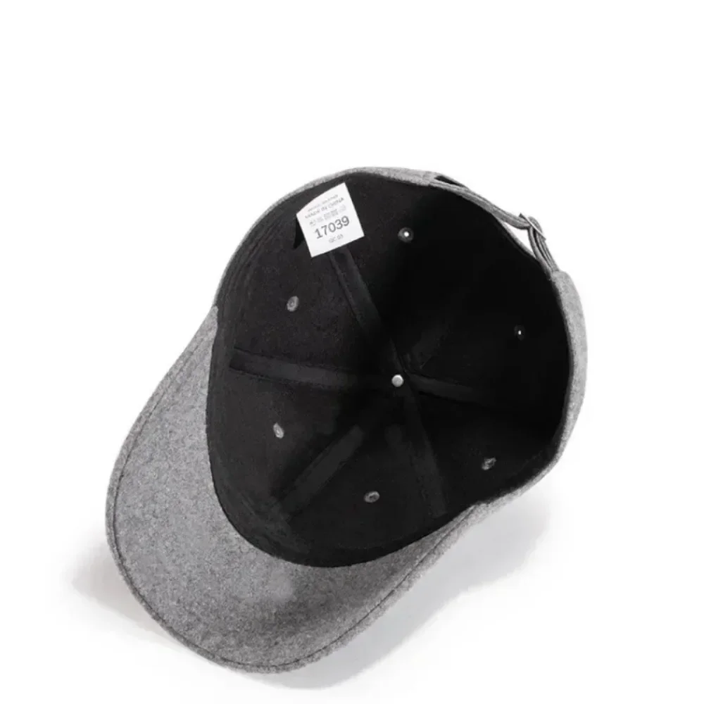 Men Baseball Cap Wool Winter Hat 2025 Thickened Head Circumference 56-60CM Hat Fashion Warm Trucker Cap Outdoor Sport 야구 모자