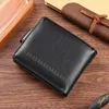 Men's Business Wallet Retro Artificial Leather Foldable Short Wallet Credit ID Card Storage Card Holder Hasp Clutch Bag Purses 4