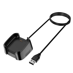 Versa 2 Smart Watch Charging Dock - USB Charger and Stand Accessory (Red)