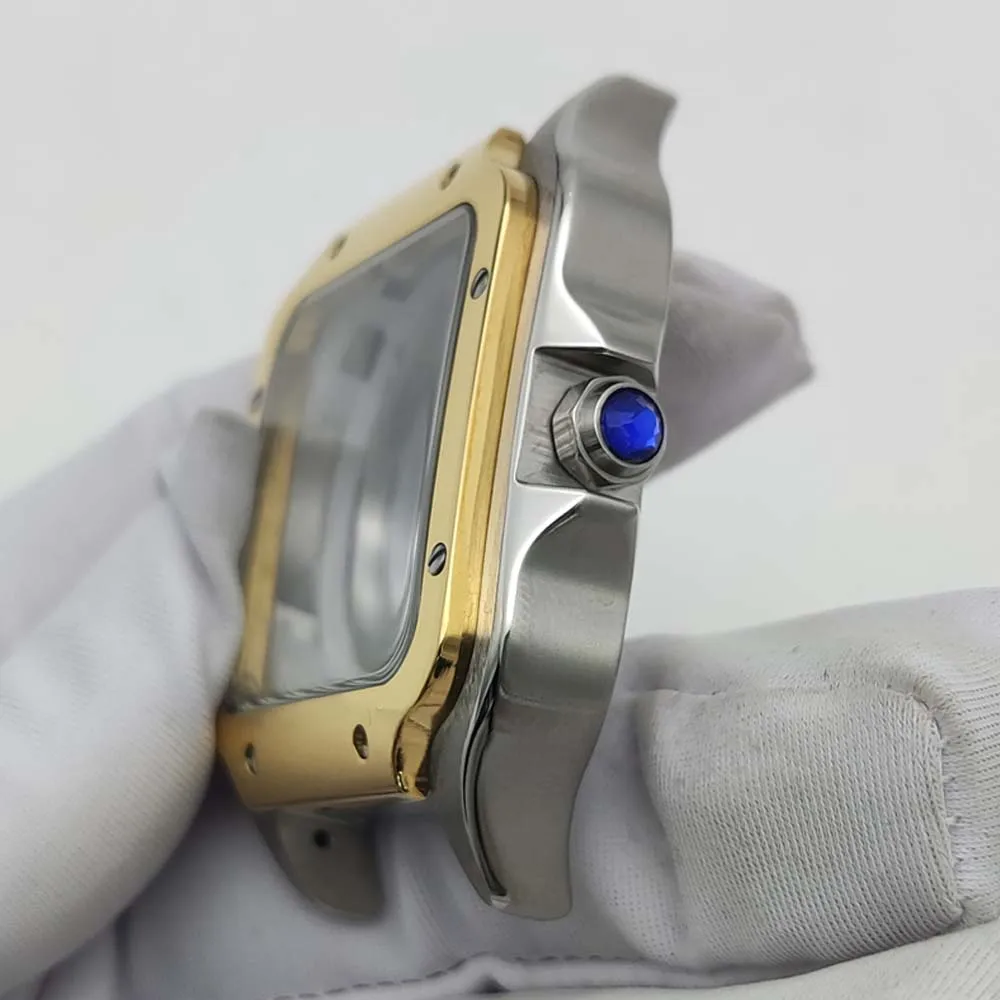 Men's New 38mm Automatic Mechanical Watch Case Fittings with Stainless Steel Strap for Calibre NH35 NH36 NH70, 27mm Dial