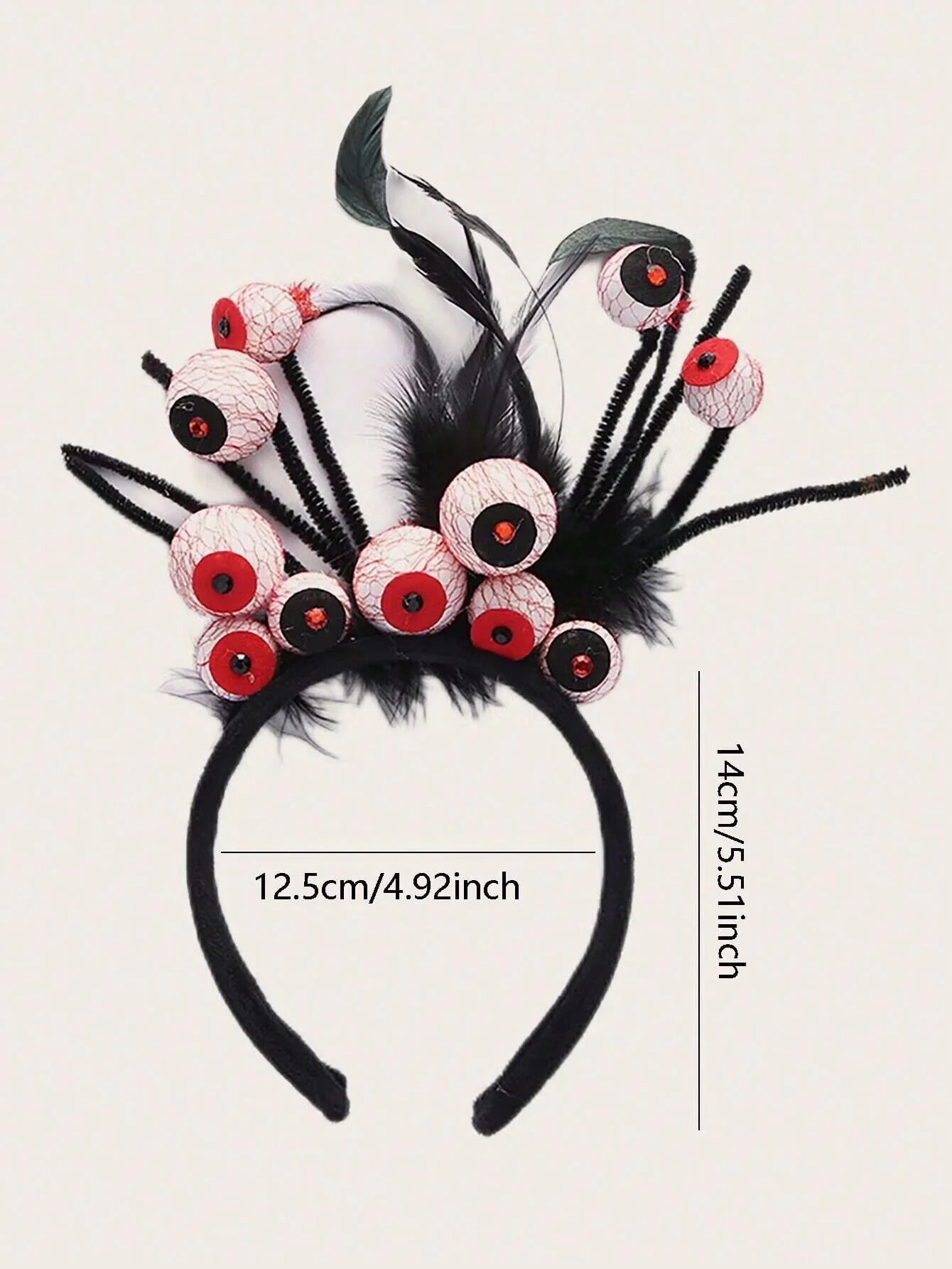 1pc-A lifelike Halloween red eyeball prop pet decoration headband