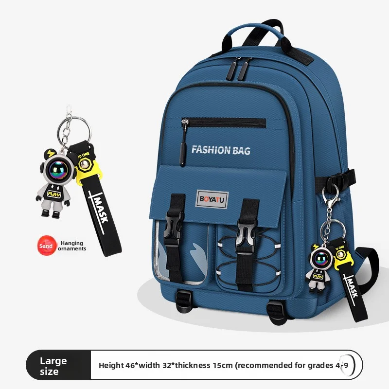 Children School Bags With Cartoon Pendant Teenage Boys Kid Backpack Middle High School Students Book Bag Outdoor Travel Backpack 1