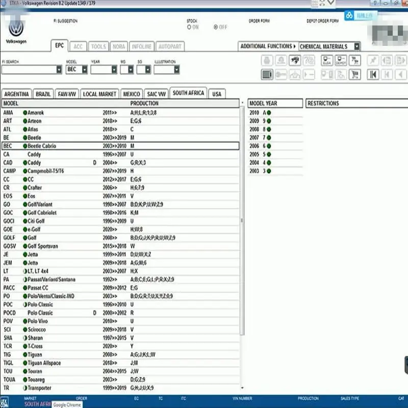 Newest ETKA 8.6+ Elsawin 6.0 Auto Repair Etka 8.6 Software Group Vehicles Electronic Parts Catalog For V/W+AU//DI+SE//AT+SKO//DA - Image 6