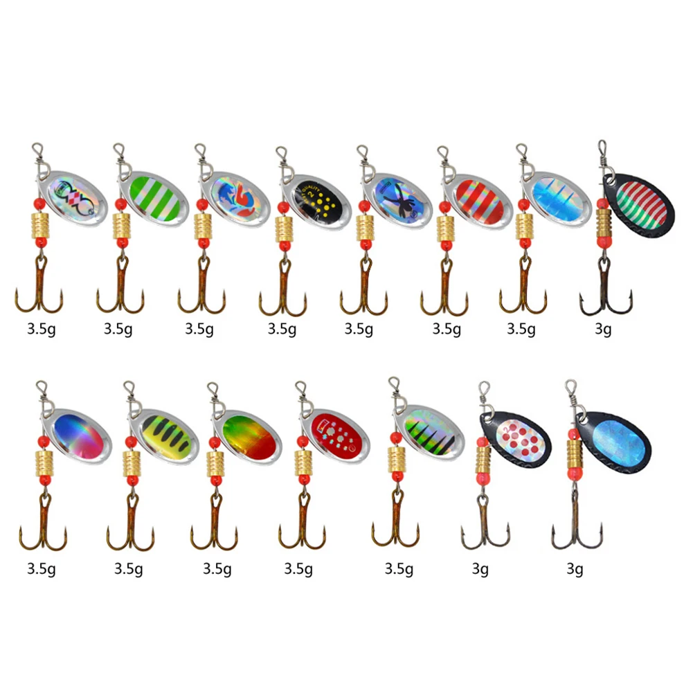 

16/30pcs Lure Sequin Suit Metal Pike Crochet Kit Fishing Spinner Bait Artificial Box Treble Hooks Fishing Tackle Gear