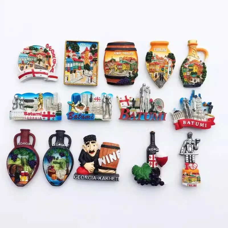 Georgia 3D Fridge Magnets Tourism Souvenir Resin Refrigerator Magnets Sticker Collection Handicraft Gift Decoration Articles