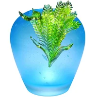 Beautiful Rice Grain Crystal Vase Luxury Home Decorative Table Pot Colored Glaze Flower Container Safe Brilliant Women Gift 1