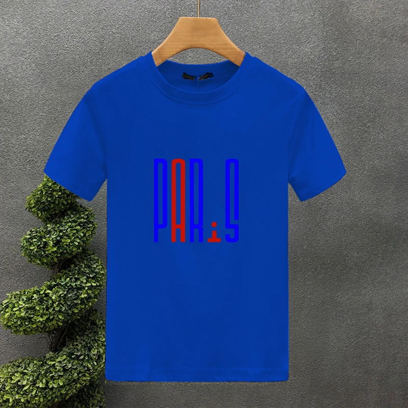 T-shirt uomo oversize in cotone con stampa paris stile estate_voghion.com