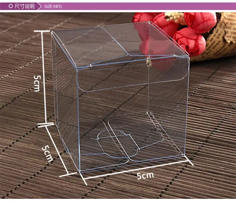 30 Stück 5 * 5 * 5 cm durchsichtige Kunststoff-PVC-Boxen, Verpackung für Geschenke, Schokolade, Süßigkeiten, Kosmetik, Kuchen, Basteln, Display-Paket, transparente Box