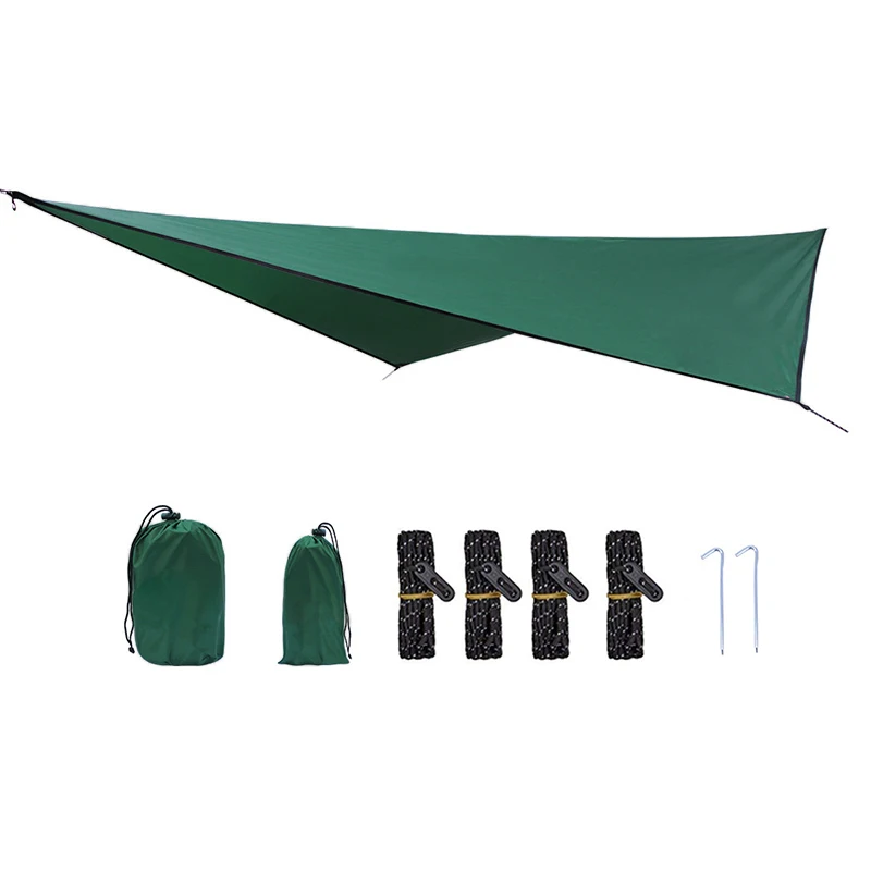 Outdoor Multi-functional Hammock Canopy Camping Mat Waterproof Sunscreen Diamond Plaid Tent Canopy W2095 Camping Table Foldable Outdoor 