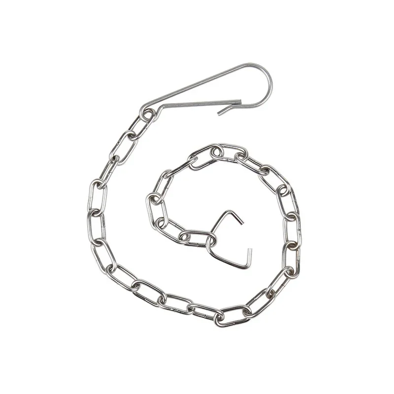 5pcs Stainless Steel Toilet Flapper Handle 25cm Chains with Ring&Hook Adjust Length Connectors Bathroom Replace Fittings Repair