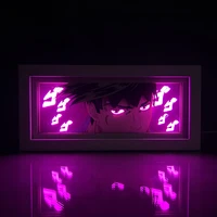 Anime Led Light Box Jojo Bizarre Adventure Rohan Paper Cut Shadow Box Jotaro For Room Deco Jolyne Jojo's Lightbox Dio Table Lamp 2
