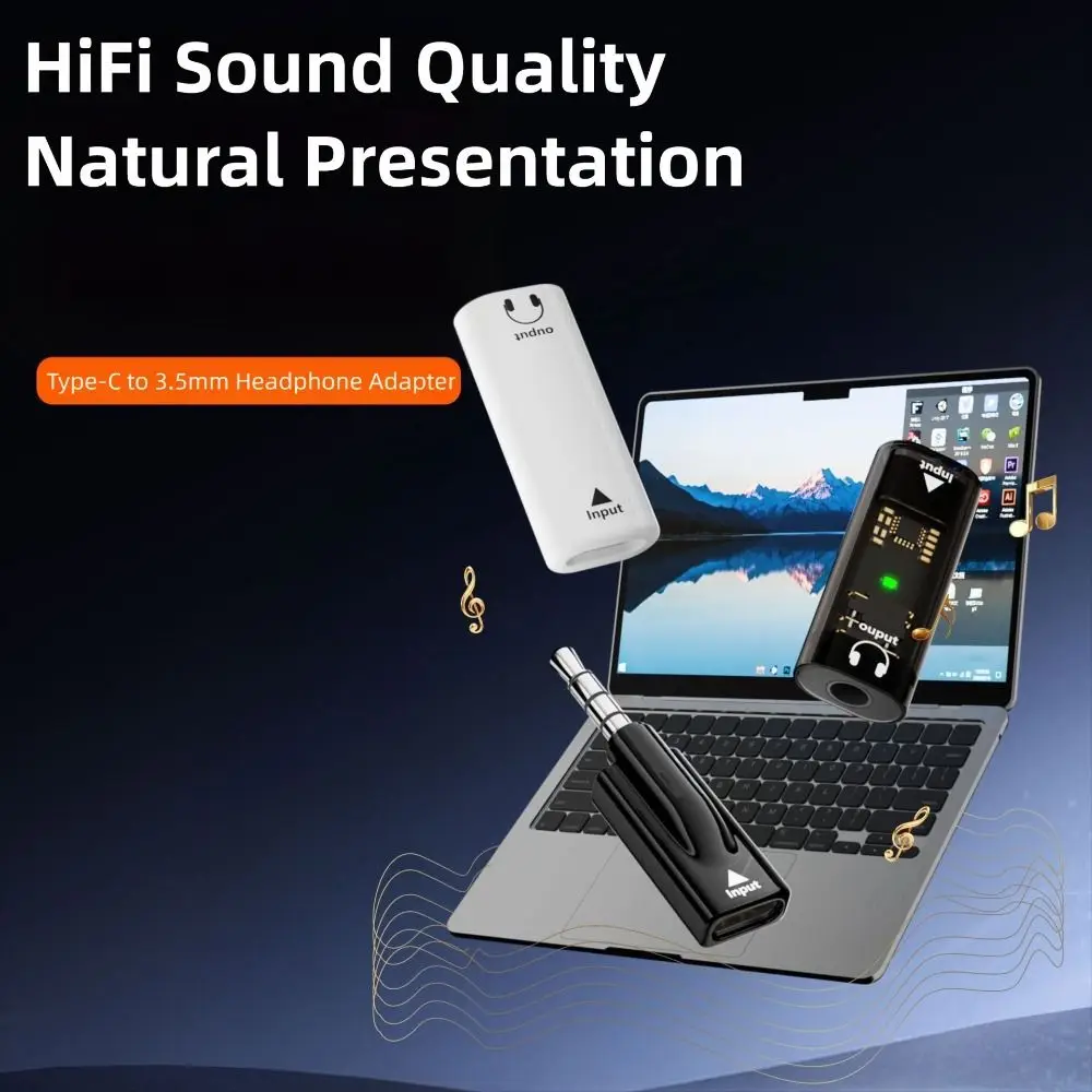 Universal HiFi Audio USB-C to 3.5mm Adapter - Plug & Play