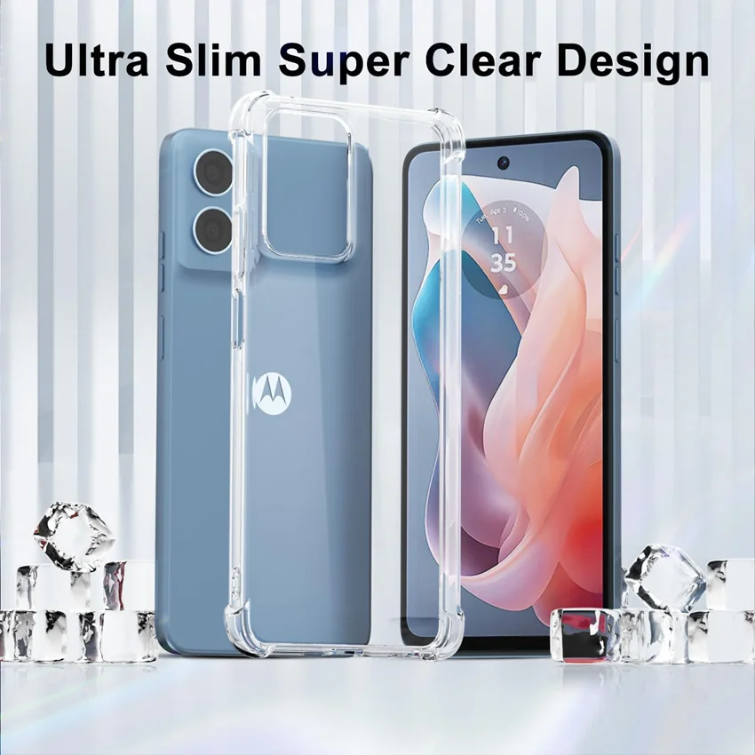 Shockproof Clear Case For Moto G10 G20 G30 G22 G52 G82 G200 G31 G41 G51 G42 G62 G32 G53 G13 G23 G73 G14 G54 G64 G54 G34 G24 G04 Phone Case Phone Protector Cover Leather Phone Case