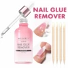 Nail Glue Remover for Press on Nails, 50ML Nail Glue Remover for UV Nail Glue, Non acetone Gentle Glue Off for False Nails Glue 1