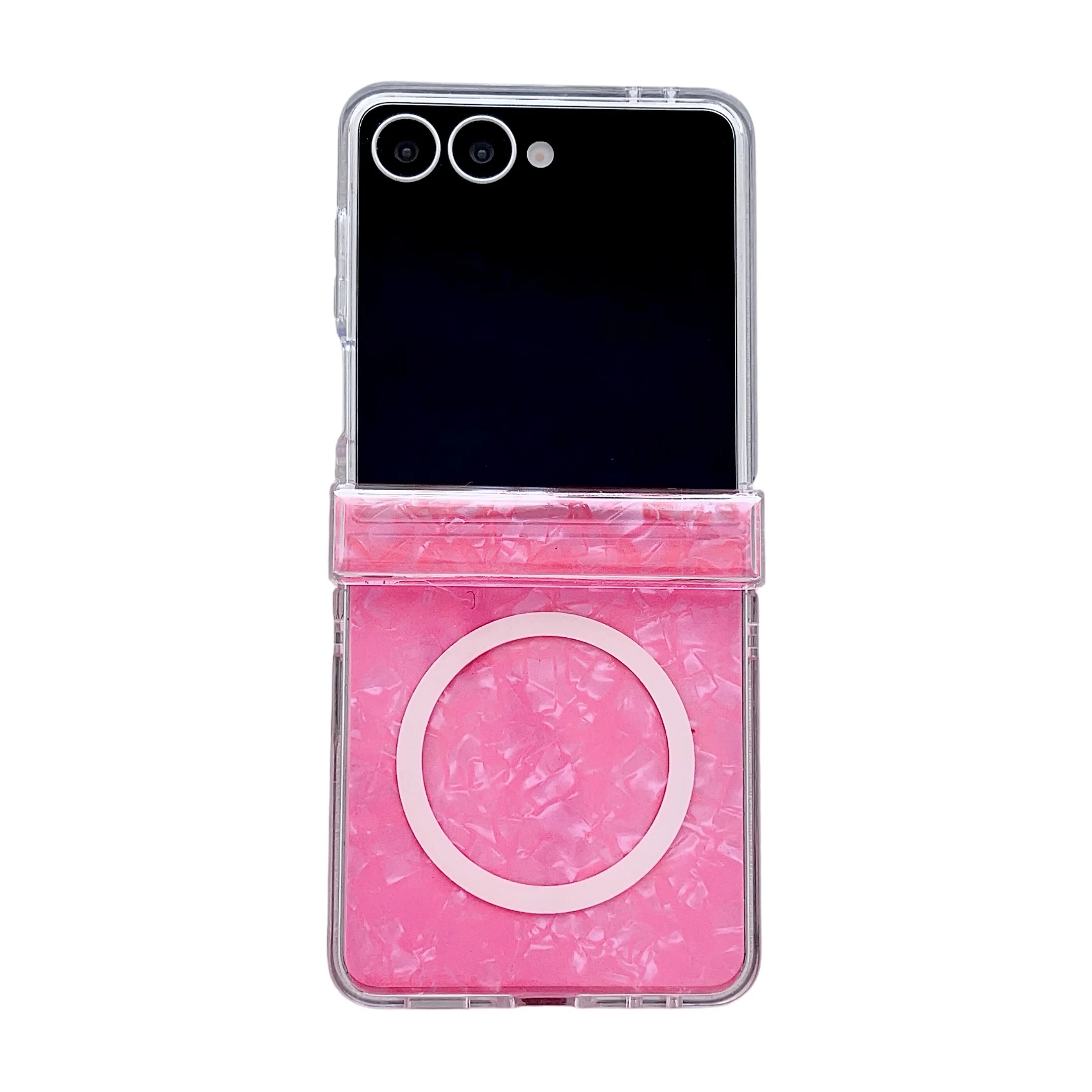 Luxury Shining Shell Pattern Magnetic Case - Shockproof Cover for Samsung Galaxy Z Flip Series