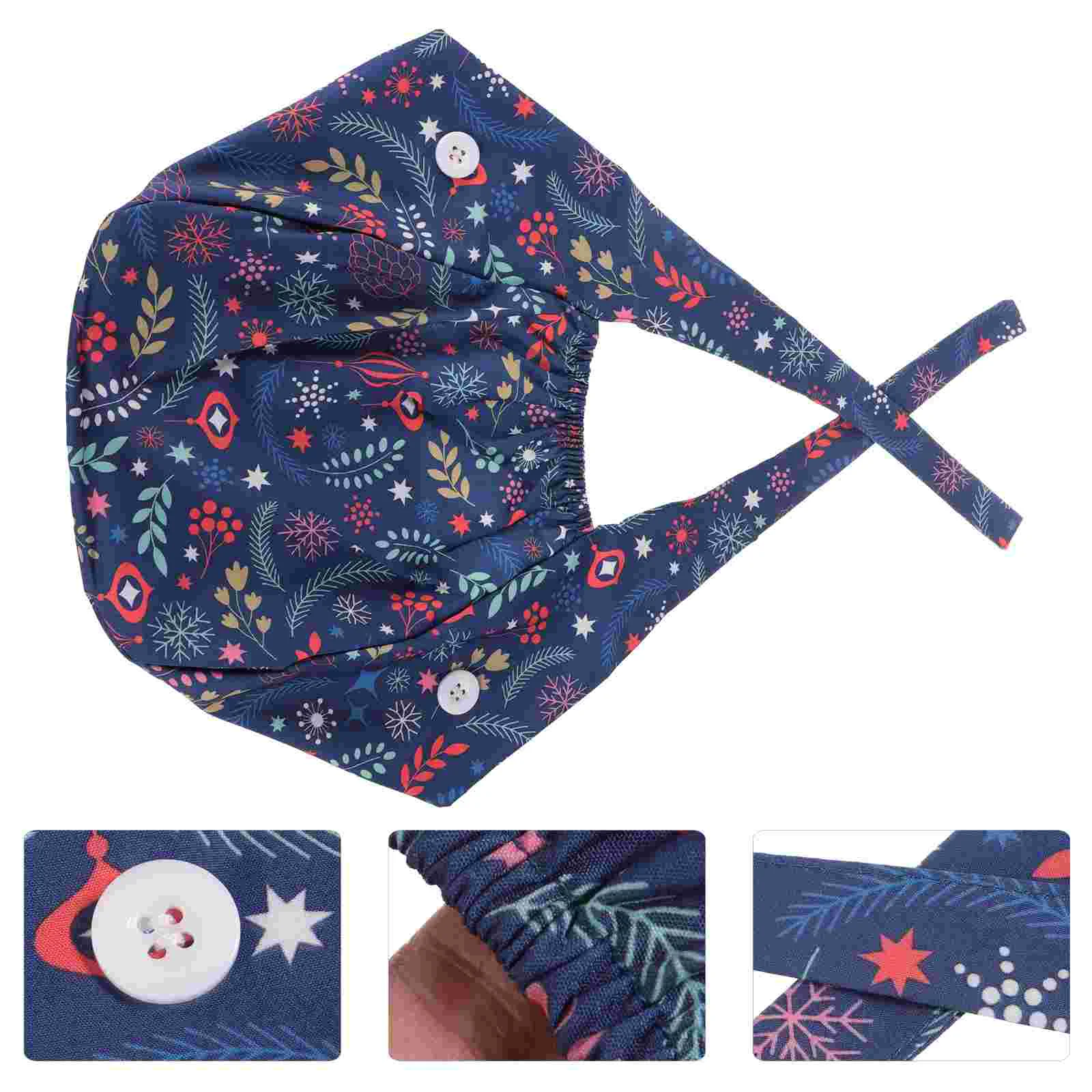

Dustproof Toe Cap Nurse Caps Has Christmas Adorable Scrub Hats Women Polyester Miss While Hate