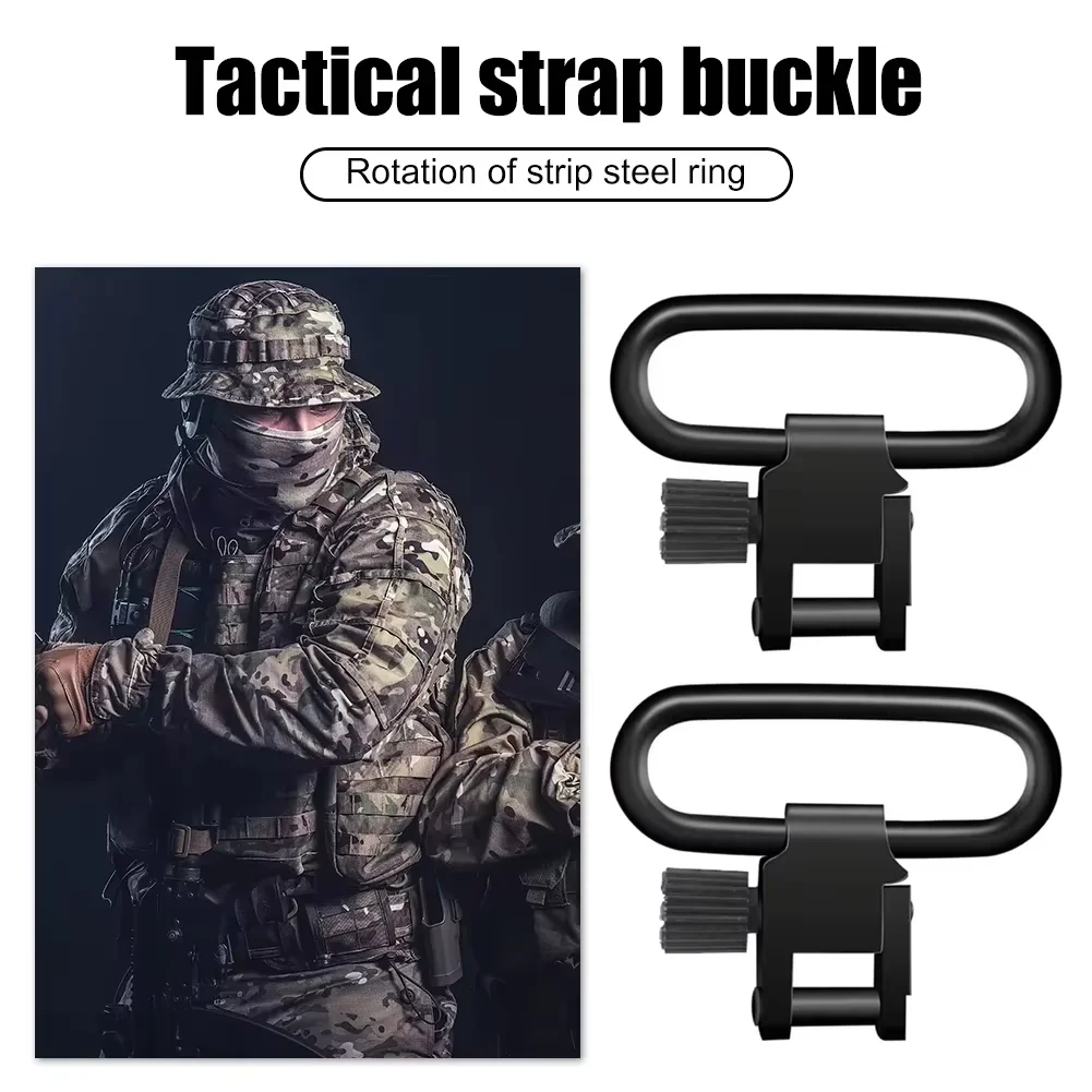2pcs 1inch QD Sling Swivel Strap Buckles Kit Tactical Rifle Sling Swivels Mount Adapter Detachable Mount Ring