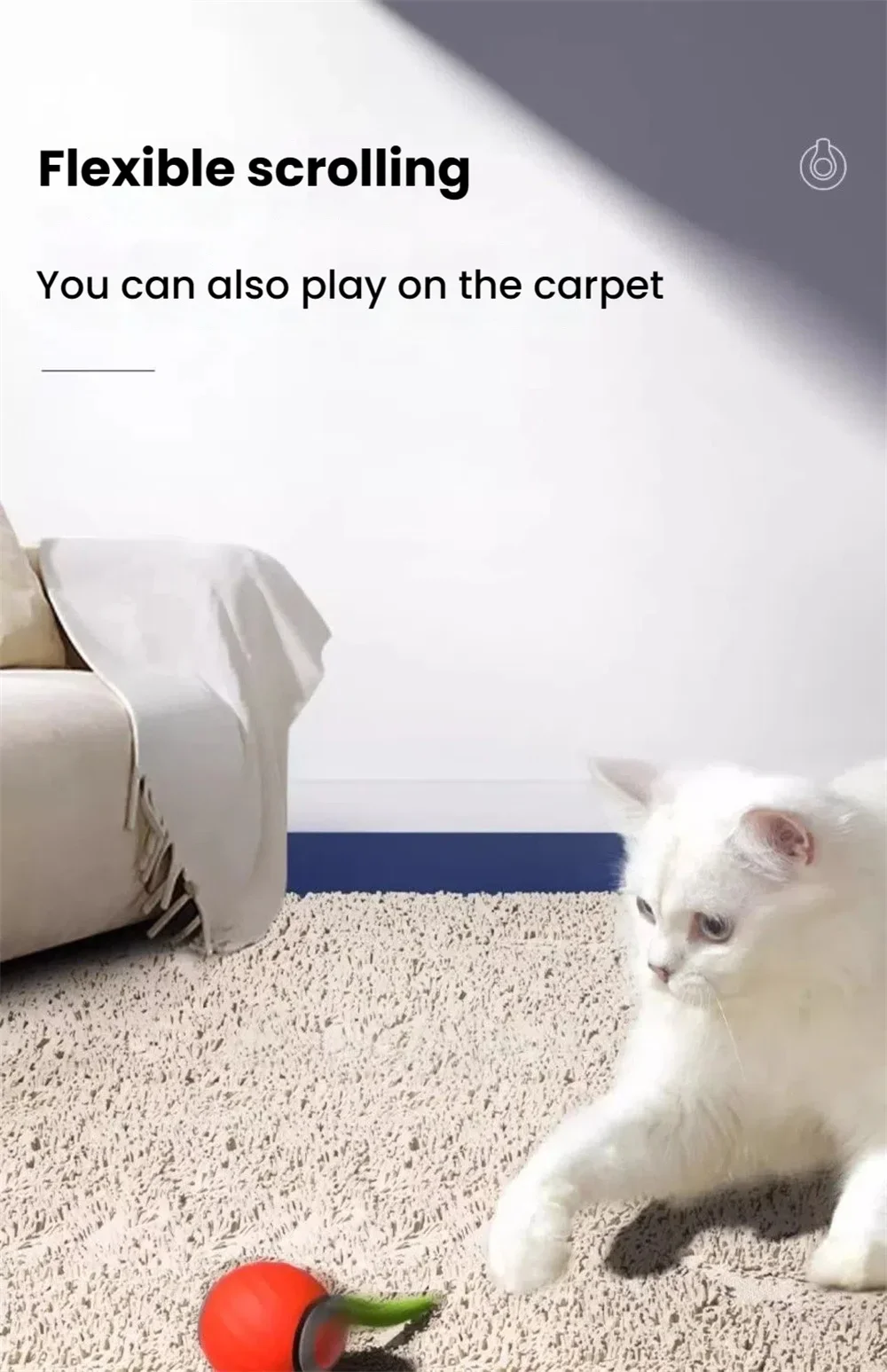 Interactive Rolling Pet Ball Toy For Cats And Dogs Motion Toy_voghion.com