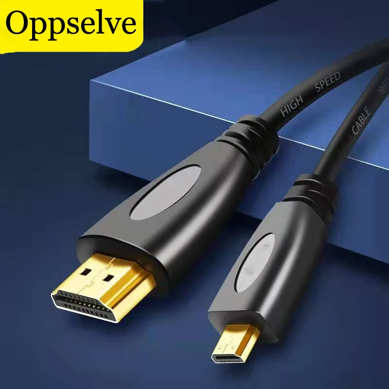 Micro to HDMI-compatible Cable 1080p 3D High Speed Adapter Gold Plated Plug for Camera Monitor Projector Notebook 1M 1.5m 5M