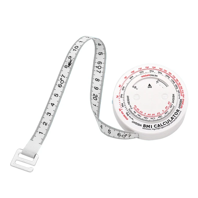 1pcs 1.5M Tape Measure Retractable Body Mass Index Measurement Tape Measuring Ruler Fitness Chest Waist Caliper Measuring Tools 6