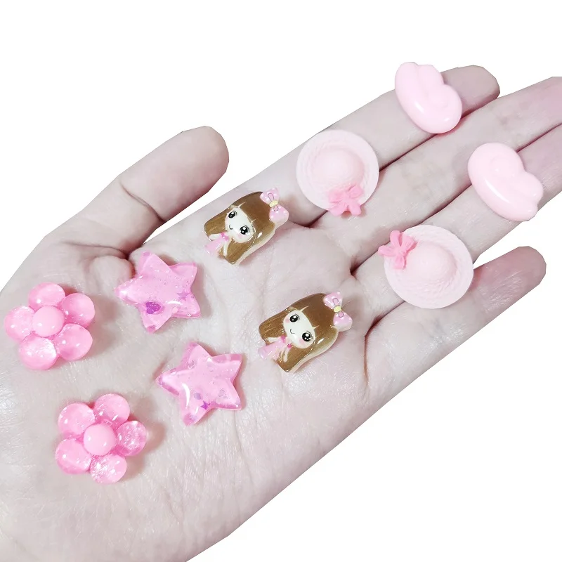 5Pair/set Multi-style Colorful Fruit Flower Geometric Stud Clip Earrings Set For Girls Earrings Jewelry Gifts Cheap Stuff