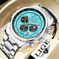 2025 LIGE Top Brand Luxury New Men Watch Quartz Man Watches Waterproof Luminous Watch for Men Date Chronograph Sport Wristwatch