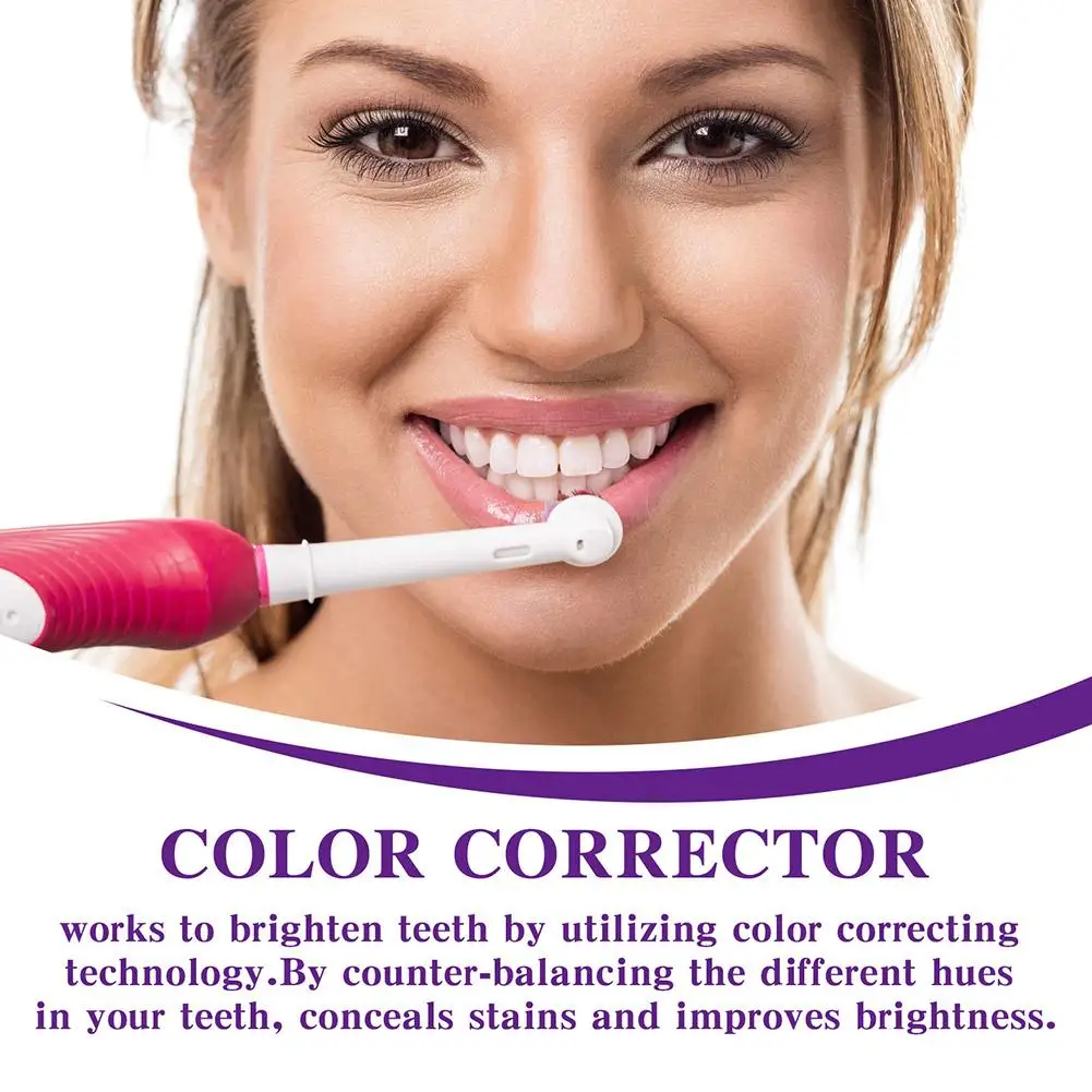 V34 Purple Whitening Toothpaste Remove Stains Reduce Yellowing Care For Teeth Gums Breath Brightening Teeth 30ml K0k0 teeth whitening product teeth whitening essence tooth powder teeth health product