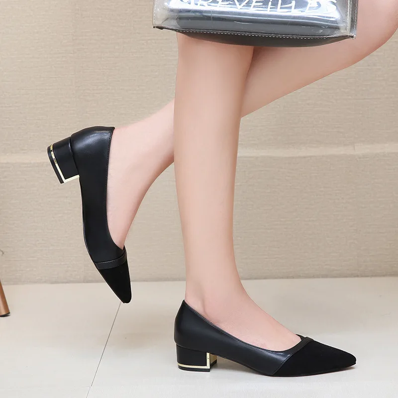 

New Style Plus Size 43 Pointy Toe Dress Ladies High Women Gold Heel Slip On Loafers Shoes