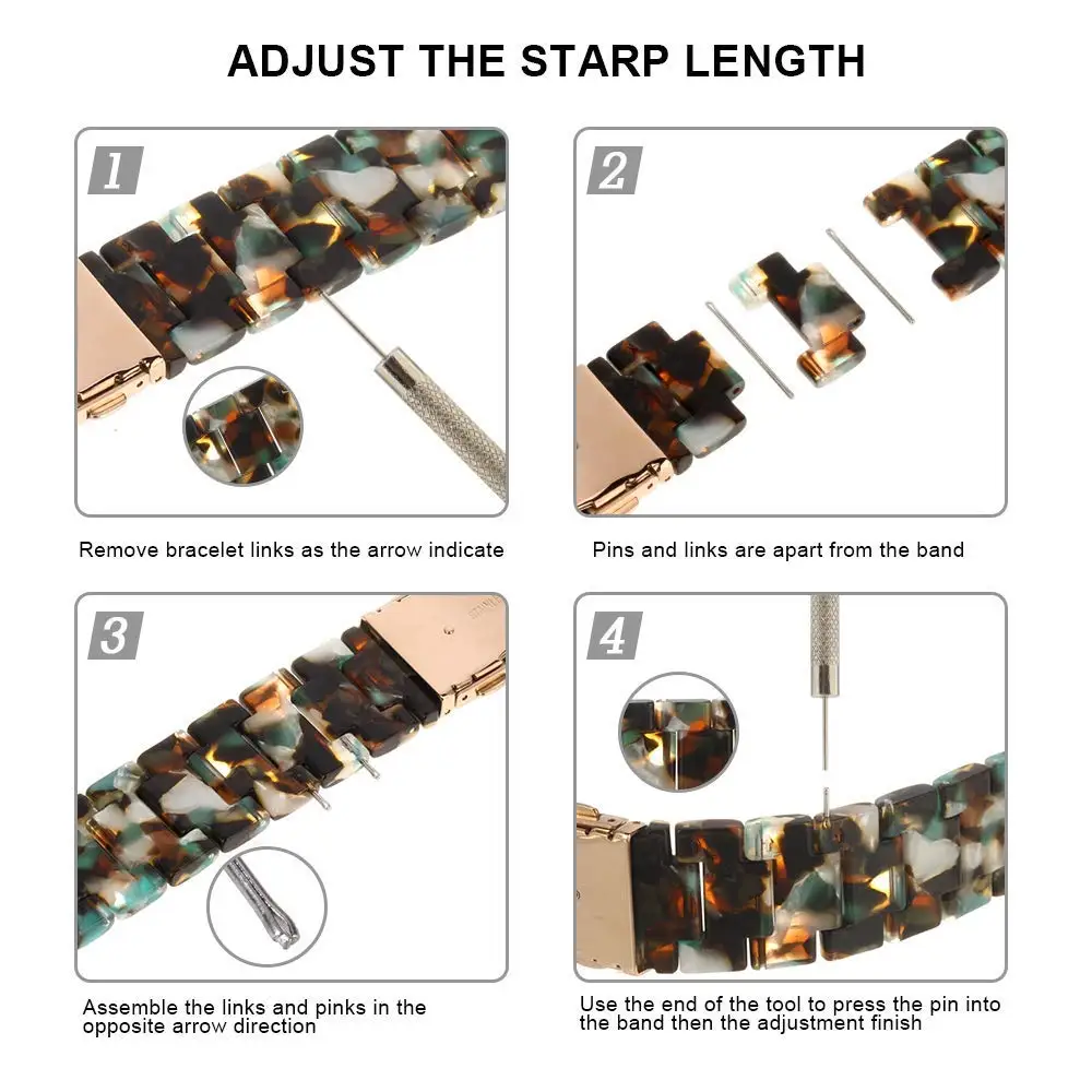 Elegant Resin Strap Bracelet for Smartwatch - Premium Watch Accessory